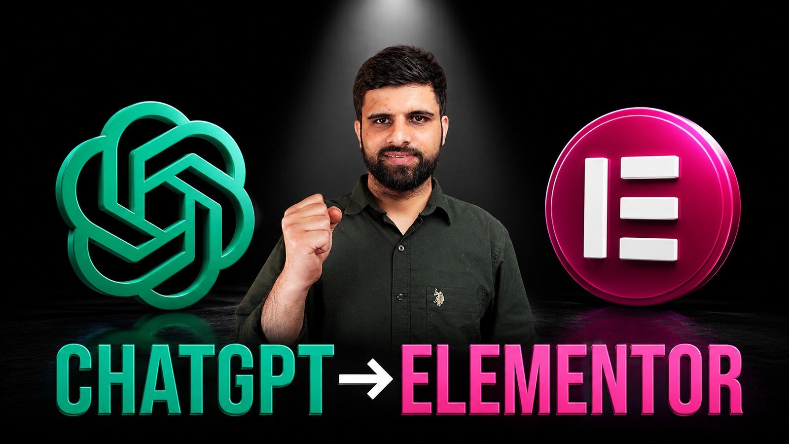 Thumbnail: ChatGPT + Codex + Elementor = WordPress Website in 15 Minutes