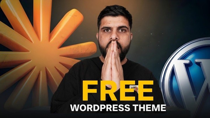 Thumbnail: Claude Code + Free WordPress Theme = Animated Website in 8 Minutes