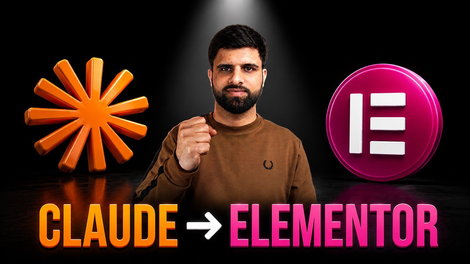 Thumbnail: Claude + Elementor = WordPress Website in 12 Minutes